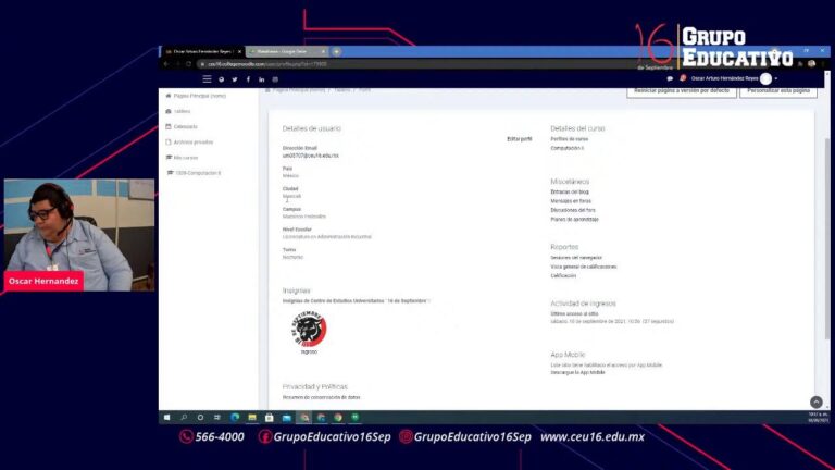 16 de septiembre universidad plataforma