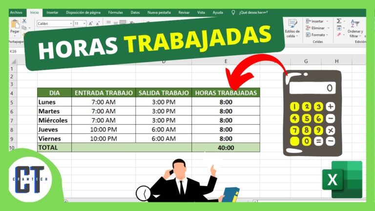 como calcular las horas trabajadas