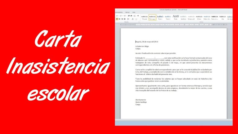 como redactar un justificante de ausencia escolar