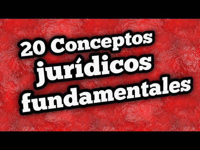 conceptos juridicos fundamentales del derecho