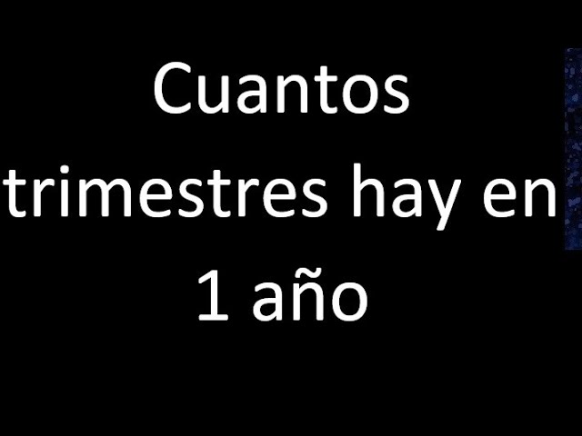 cuantos trimestres tiene un año escolar