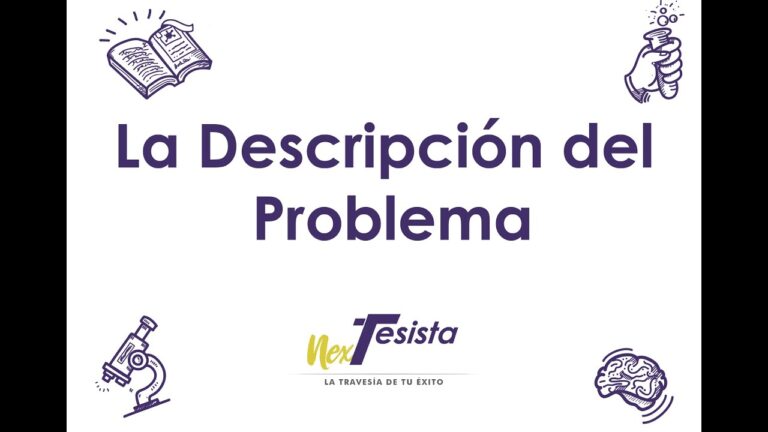 descripción del problema de investigación