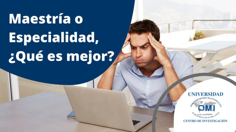 diferencia entre especialidad y maestria