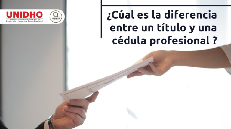 diferencia entre titulo y cedula