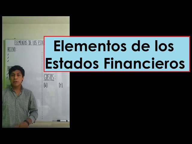elementos de los estados financieros