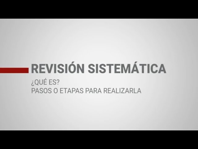 hecho de forma estructurada y sistemática