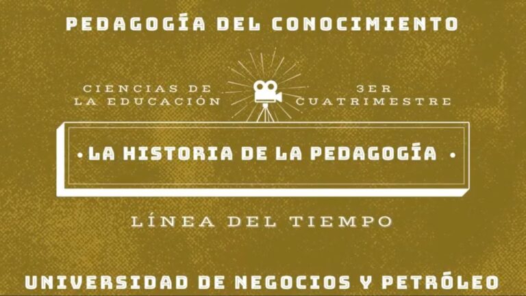 historia de la pedagogía línea del tiempo