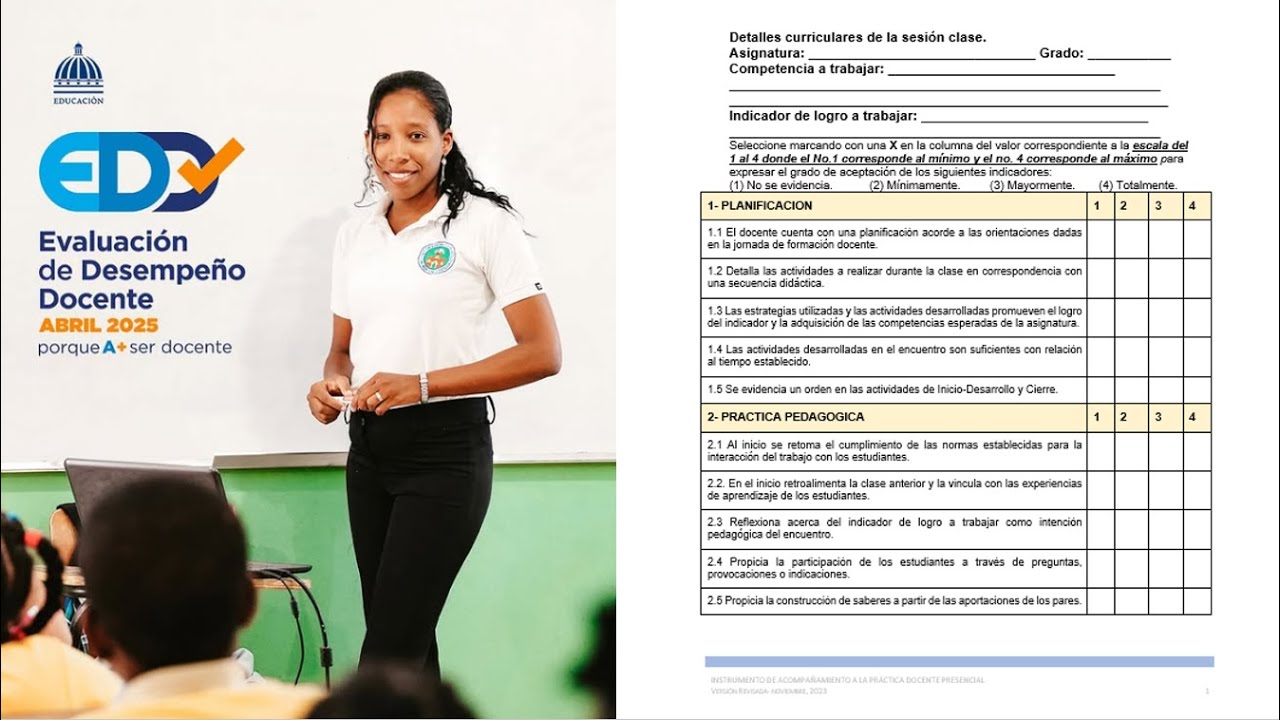 instrumento para evaluar el desempeño docente