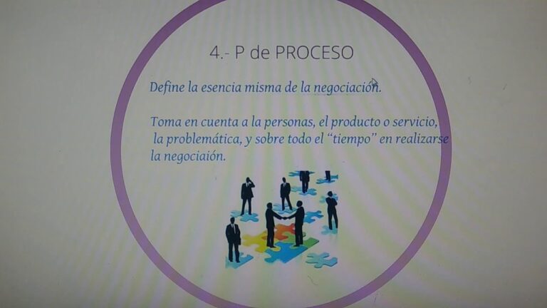 las 6 p de la negociacion