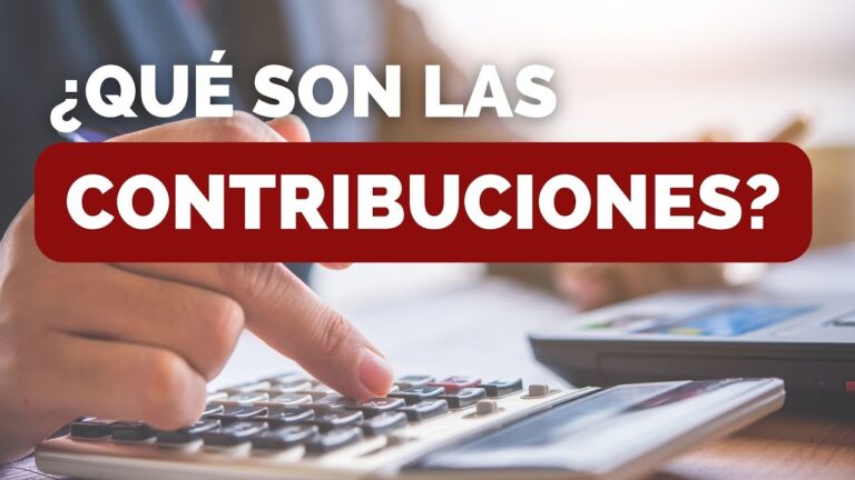 las contribuciones se clasifican en