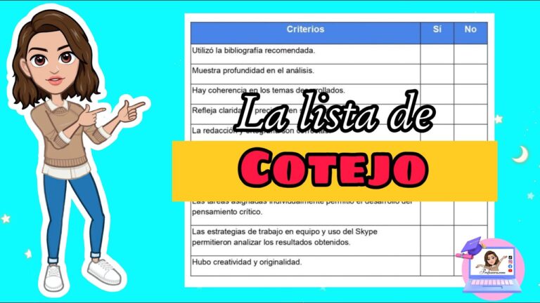 lista de cotejo para evaluar un proyecto