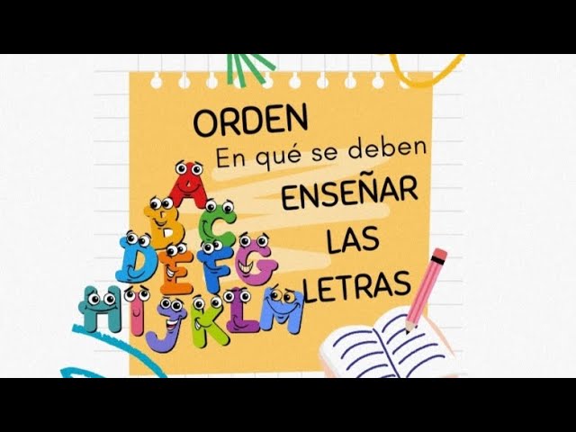 orden en que se enseñan las letras