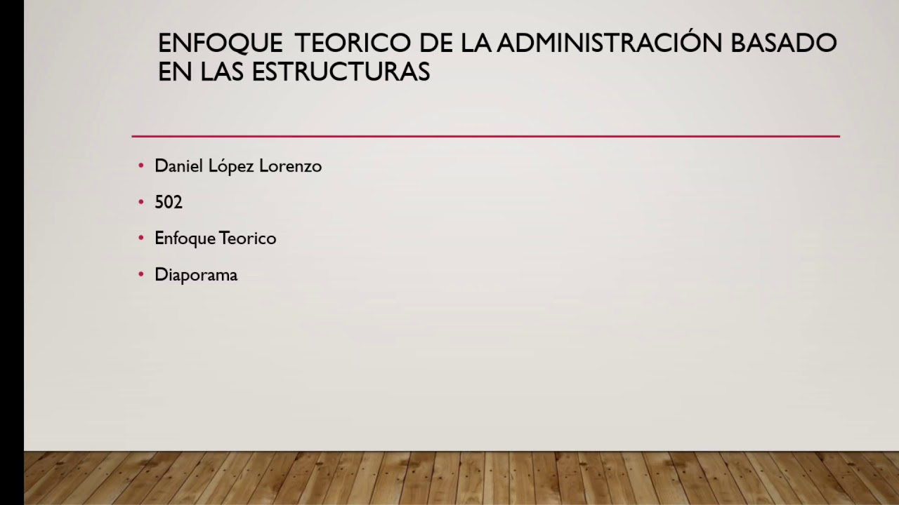 que es un enfoque teorico