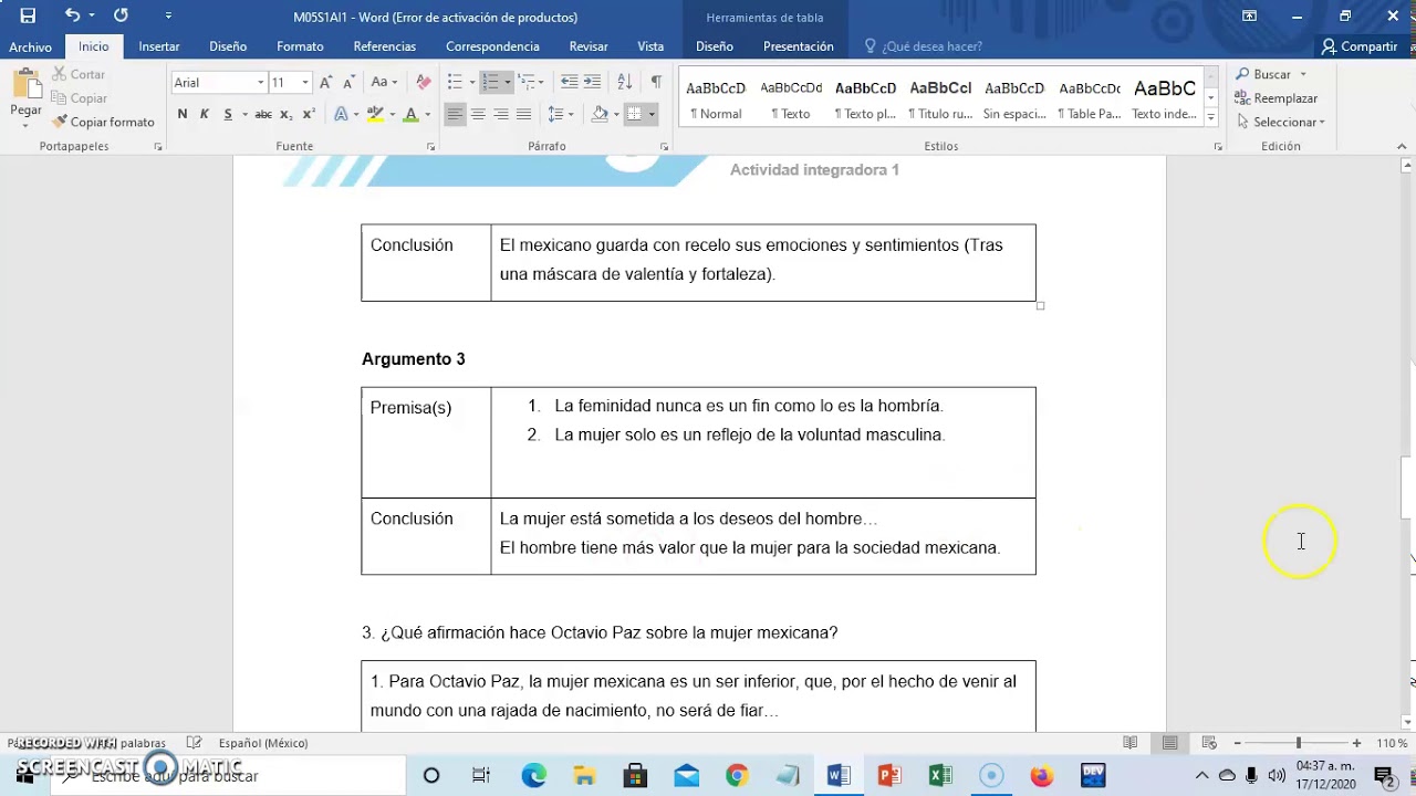 qué es una actividad integradora