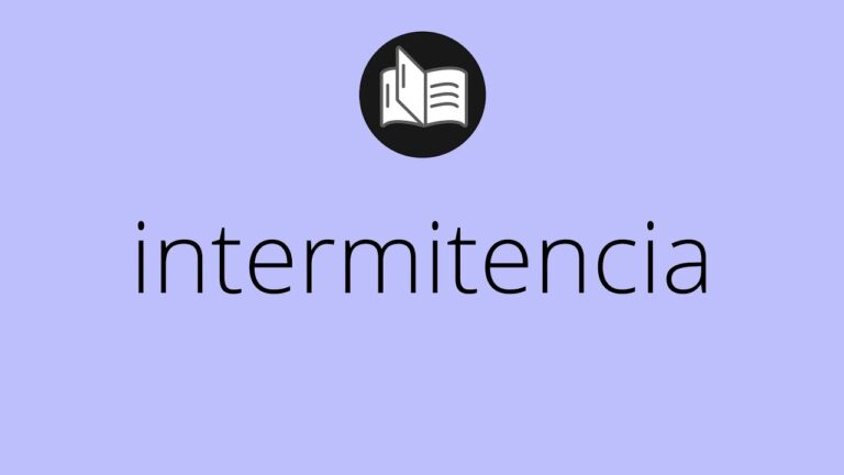 que significa intermitencia en servicio