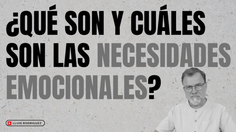 qué son las necesidades afectivas