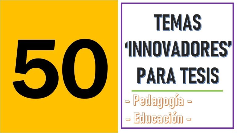 temas para tesis de pedagogia