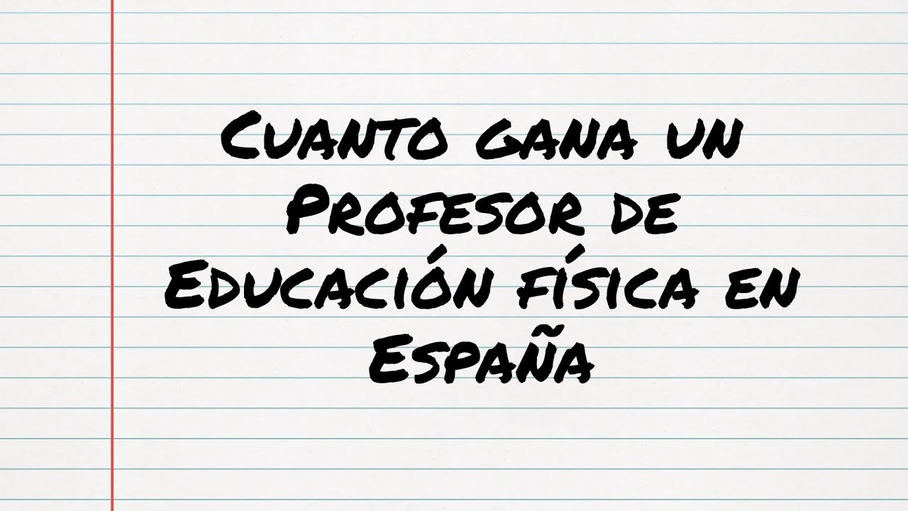 trabajo profesor de educacion fisica