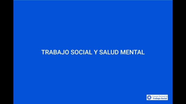 trabajo social y salud mental